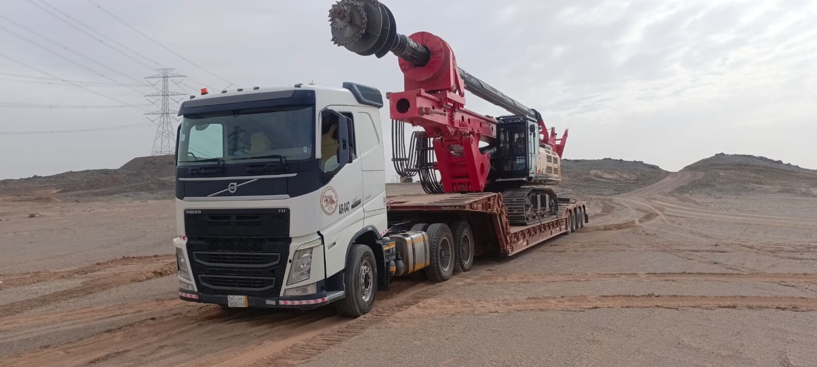 ARTC rig move - SANY drilling rig on hydraulic lowbed